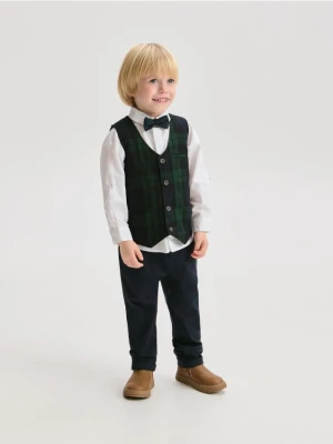 Reserved - Elegancki zestaw z muszką - biały