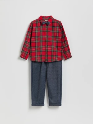 Reserved - Elegancki zestaw z muszką - czerwony