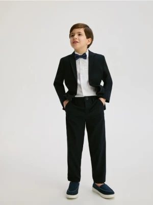 Reserved - Eleganckie spodnie regular - granatowy