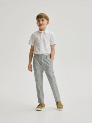 Reserved - Eleganckie spodnie w kratę - jasnoszary