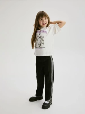 Zdjęcie produktu Reserved - Eleganckie spodnie z lampasem - czarny