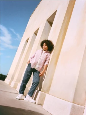 Reserved - Eleganckie spodnie z lyocellem - granatowy