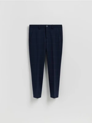 Reserved - Eleganckie spodnie z wiskozą - granatowy