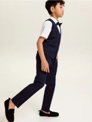 Reserved - Eleganckie spodnie z wiskozą - granatowy