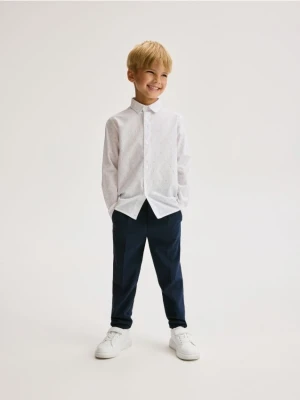 Reserved - Eleganckie spodnie z wiskozą - granatowy