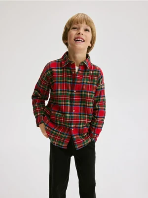 Reserved - Flanelowa koszula regular fit - czerwony