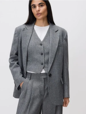 Reserved - Garniturowa kamizelka - ciemnoszary