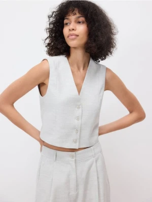 Reserved - Garniturowa kamizelka - jasnoszary