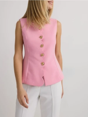 Reserved - Garniturowa kamizelka - różowy
