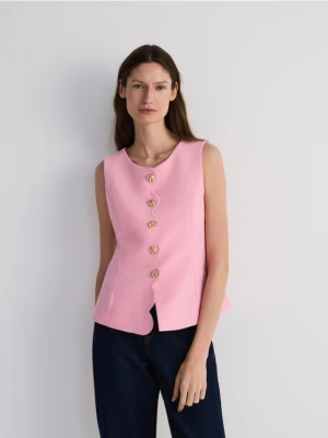 Reserved - Garniturowa kamizelka - różowy