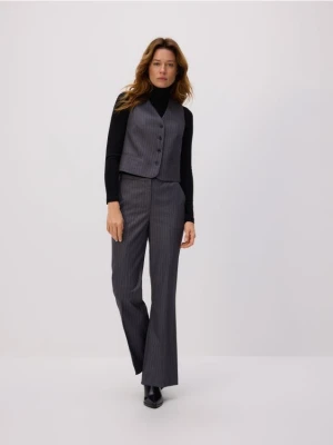 Reserved - Garniturowa kamizelka z wiskozą - ciemnoszary