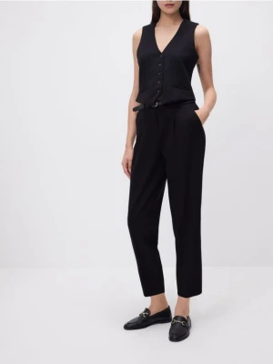 Reserved - Garniturowa kamizelka z wiskozą - czarny