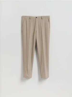 Reserved - Garniturowe spodnie carrot - beżowy