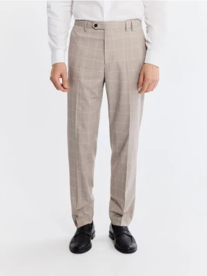 Reserved - Garniturowe spodnie carrot - brązowy