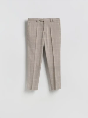 Reserved - Garniturowe spodnie carrot - brązowy