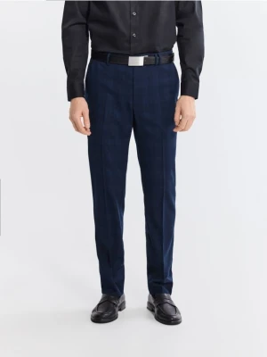 Reserved - Garniturowe spodnie slim fit - granatowy