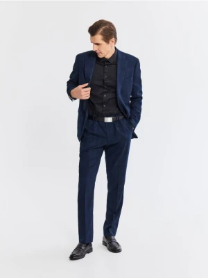 Reserved - Garniturowe spodnie slim fit - granatowy