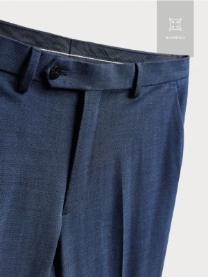 Reserved - Garniturowe spodnie slim fit - granatowy