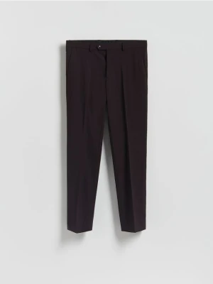Reserved - Garniturowe spodnie slim fit - mahoniowy