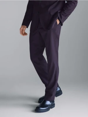 Reserved - Garniturowe spodnie slim fit - mahoniowy
