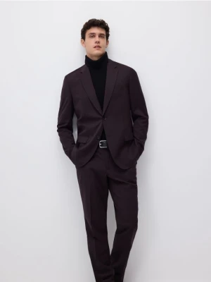 Reserved - Garniturowe spodnie slim fit - mahoniowy