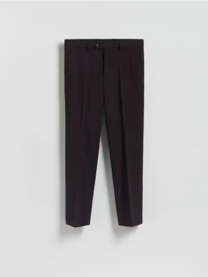 Reserved - Garniturowe spodnie slim fit - mahoniowy
