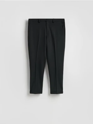 Reserved - Garniturowe spodnie w kant - czarny