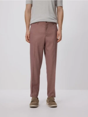 Reserved - Garniturowe spodnie z wiskozą - jasnofioletowy