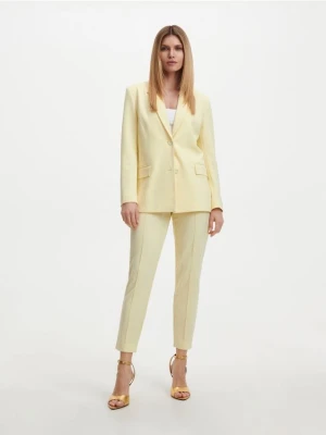 Reserved - Garniturowe spodnie - żółty