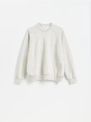 Reserved - Gładka bluza oversize - jasnoszary