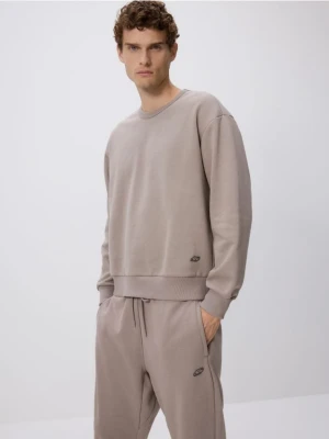 Reserved - Gładka bluza z bawełną - ciemnoszary