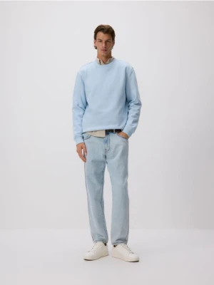 Reserved - Gładka bluza z bawełną - jasnoniebieski