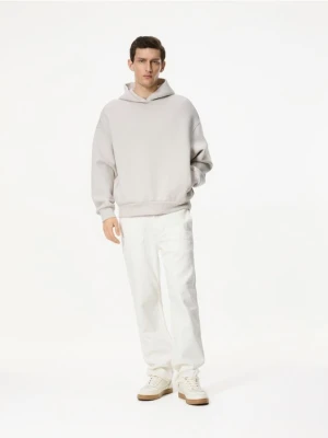 Reserved - Gładka bluza z kapturem - beżowy