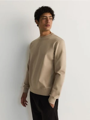 Reserved - Gładka bluza z wiskozą - beżowy