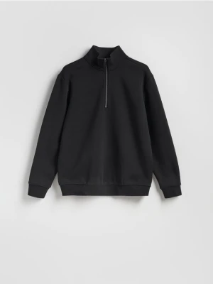 Reserved - Gładka bluza ze stójką - czarny