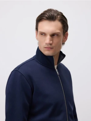 Reserved - Gładka bluza ze stójką - granatowy