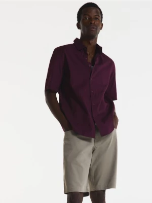Reserved - Gładka koszula regular fit - fioletowy