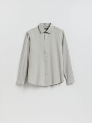 Reserved - Gładka koszula slim fit - beżowy