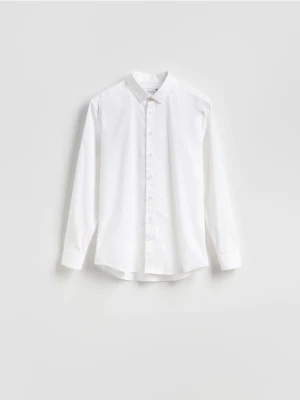 Reserved - Gładka koszula slim fit - biały