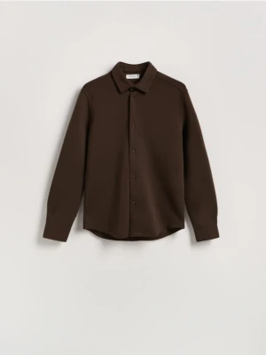 Reserved - Gładka koszula slim fit - brązowy