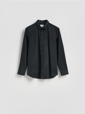 Reserved - Gładka koszula slim fit - czarny
