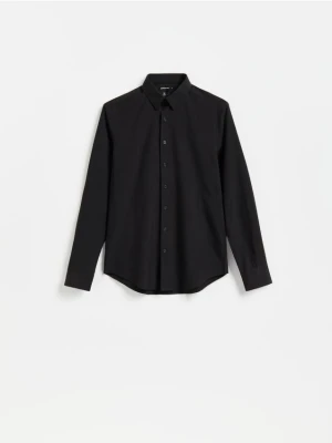 Reserved - Gładka koszula slim fit - czarny
