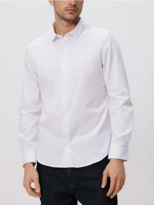 Reserved - Gładka koszula super slim fit - biały