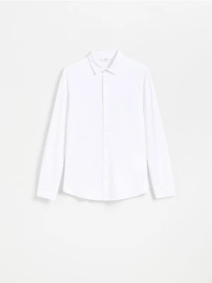Reserved - Gładka koszula super slim fit - biały