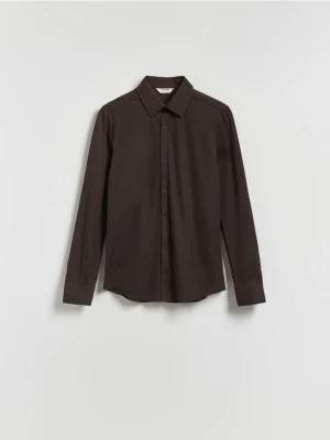 Reserved - Gładka koszula super slim fit - brązowy