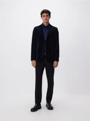 Reserved - Gładka koszula super slim fit - granatowy