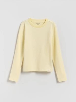 Reserved - Gładka koszulka - jasnożółty