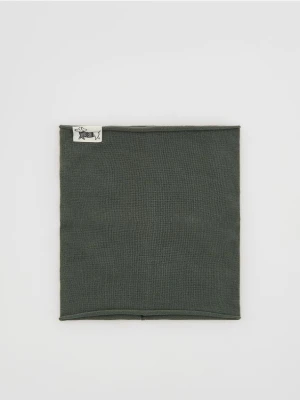 Reserved - Gładki komin z wiskozą - ciemnozielony