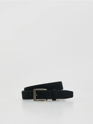 Reserved - Gładki pasek z klamrą - czarny