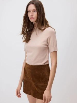 Reserved - Gładki sweter - beżowy